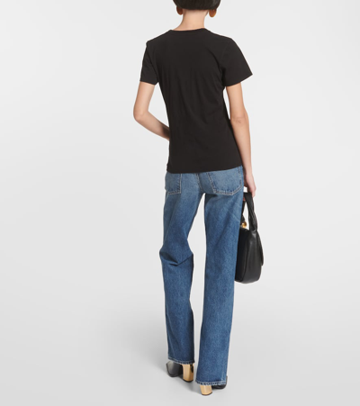 Nili Lotan Lana Supima Cotton-jersey T-shirt In Black