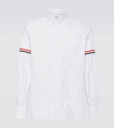 Shop Thom Browne Rwb Stripe Striped Cotton Shirt In Multicoloured