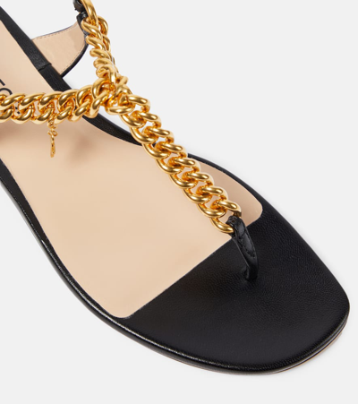 Shop Tom Ford Zenith Embellished Leather Thong Sandals In Multicoloured