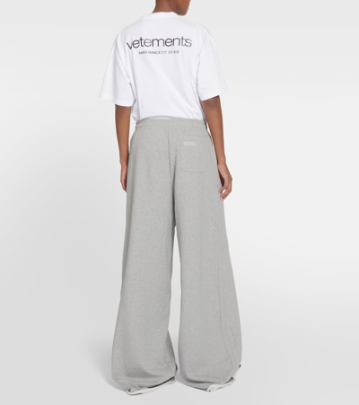 Shop Vetements Oversized Cotton-blend Sweatpants In Grey