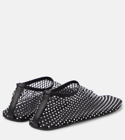Christopher Esber Mesh Ballerina Flats With Micro Crystals Women In Black