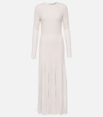 Gabriela Hearst Walsh Pleated Wool Maxi Dress In Ivory | ModeSens