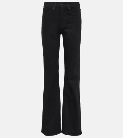 Shop Nili Lotan Celia High-rise Bootcut Jeans In Black