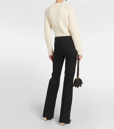 Nili Lotan Celia High Waist Bootcut Jeans In Black