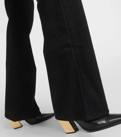 Shop Nili Lotan Celia High-rise Bootcut Jeans In Black