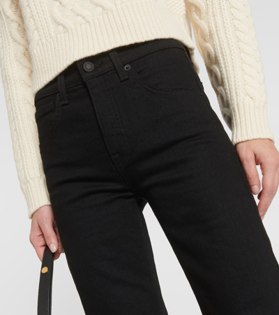 Shop Nili Lotan Celia High-rise Bootcut Jeans In Black