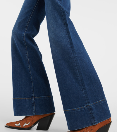 Shop 7 For All Mankind Western Modern Dojo High-rise Flared Jeans In Blue