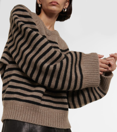 Shop Khaite Nalani Striped Cashmere Sweater In Multicoloured