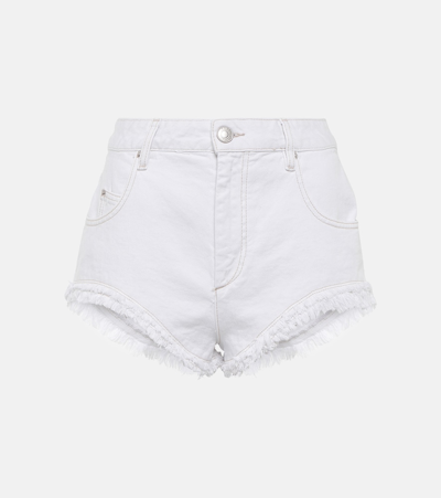 Shop Isabel Marant Eneidao Cotton And Hemp Shorts In White