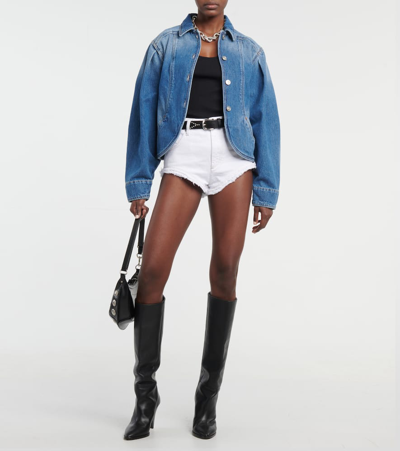 Isabel Marant Eneidao Cotton And Hemp Shorts In White