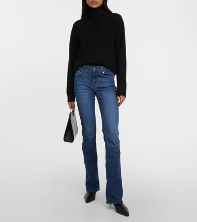 7 For All Mankind Mid-rise Bootcut Jeans In Blue