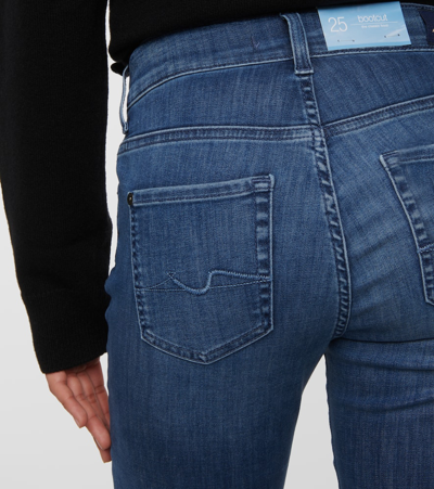 7 For All Mankind Mid-rise Bootcut Jeans In Blue