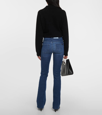 Shop 7 For All Mankind Mid-rise Bootcut Jeans In Blue