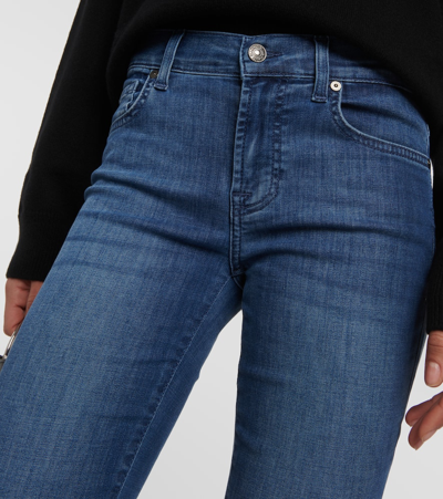 7 For All Mankind Mid-rise Bootcut Jeans In Blue