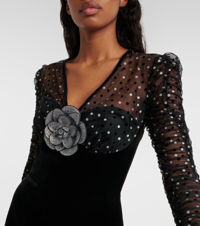 Shop Rebecca Vallance Whitney Embellished Minidress In Black