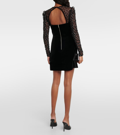 Shop Rebecca Vallance Whitney Embellished Minidress In Black