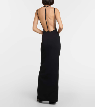 Khaite Teri Cutout Maxi Dress In Black
