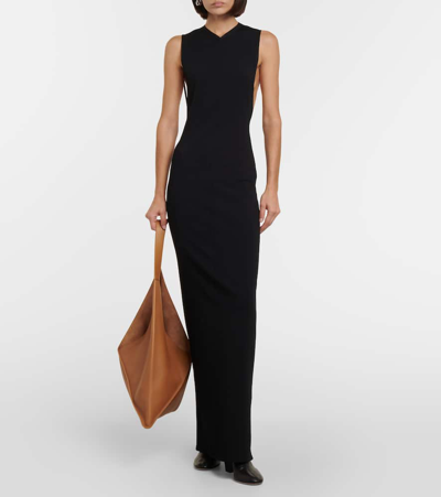 Khaite Teri Cutout Maxi Dress In Black