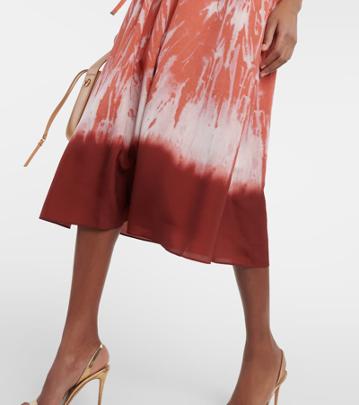 Shop Altuzarra Fiona Ruched Midi Dress In Multicoloured