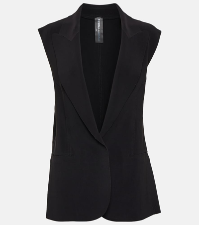 Shop Norma Kamali Jersey Vest In Black