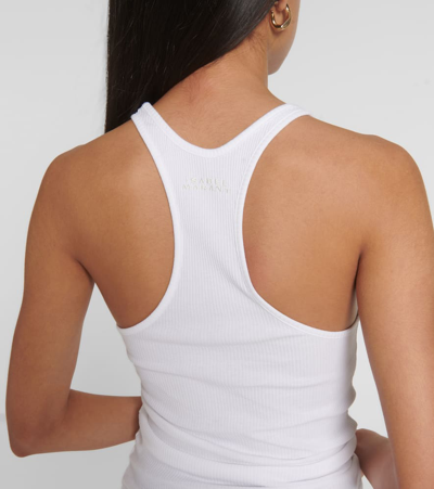 Isabel Marant Tenesy Racerback Cotton Top In White