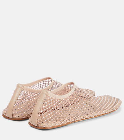 Shop Christopher Esber Minette Crystal-embellished Flats In Pink