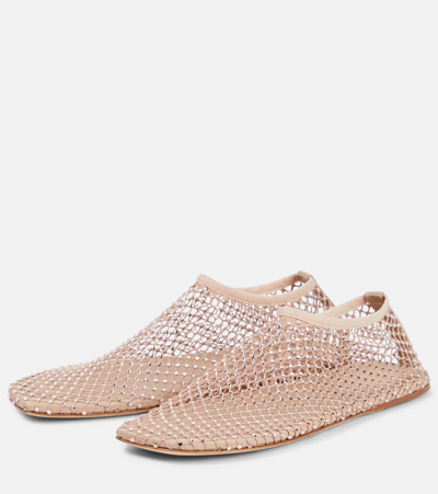 Shop Christopher Esber Minette Crystal-embellished Flats In Pink