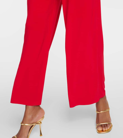 Shop Norma Kamali Belted Jumpsuit In Red
