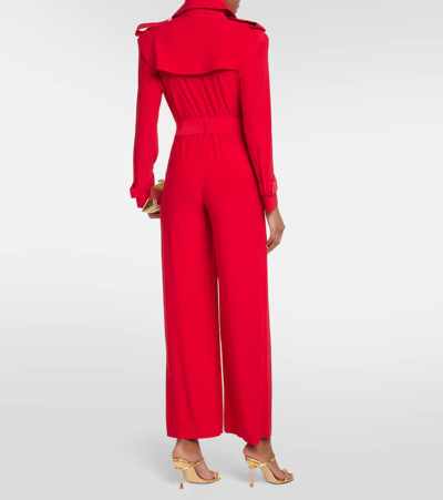 Shop Norma Kamali Belted Jumpsuit In Red