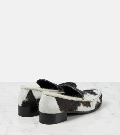 Shop Acne Studios Calf Hair Leather Loafers In Multicoloured
