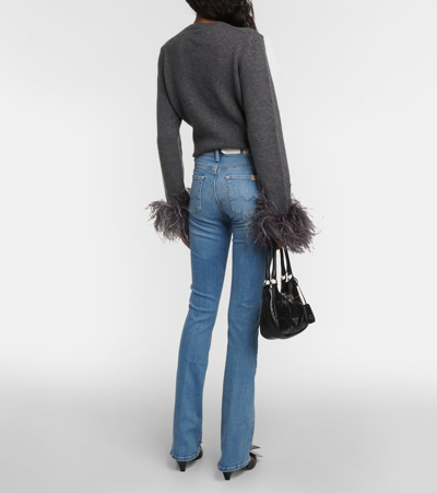 7 For All Mankind Mid-rise Bootcut Jeans In Blue