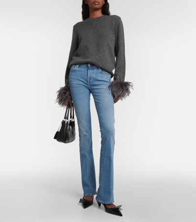 7 For All Mankind Mid-rise Bootcut Jeans In Blue