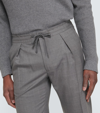 Shop Incotex Virgin Wool Straight Pants In Grey