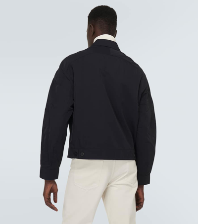 Shop Jacquemus Le Blouson Linu Cotton-blend Blouson Jacket In Black