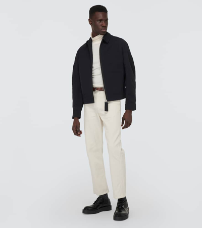 Shop Jacquemus Le Blouson Linu Cotton-blend Blouson Jacket In Black