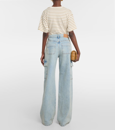 7 For All Mankind Scout Cargo Jeans In Blue