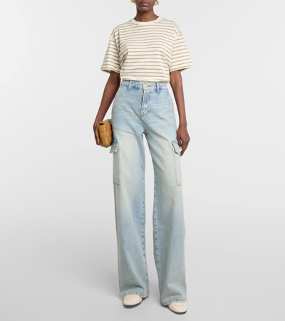 7 For All Mankind Scout Cargo Jeans In Blue