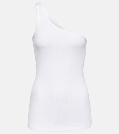 Shop Isabel Marant One-shoulder Cotton Tank Top In White