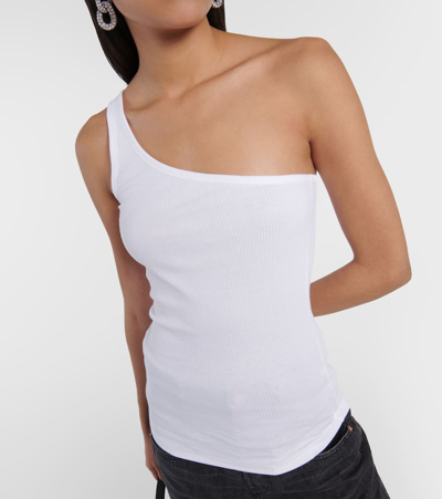 Shop Isabel Marant One-shoulder Cotton Tank Top In White