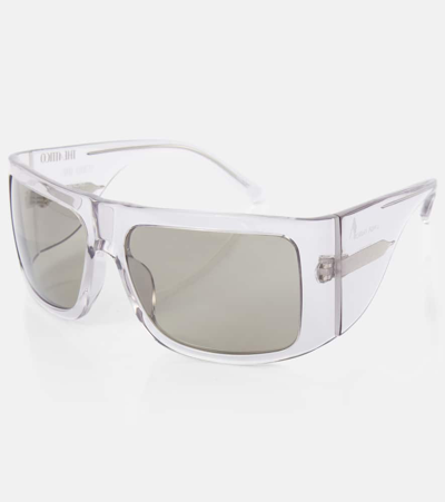 Attico X Linda Farrow Andre Rectangular Sunglasses In Grey