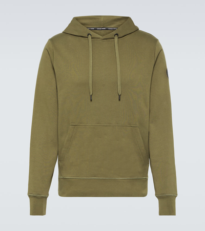 Shop Canada Goose Huron Cotton Hoodie In Green