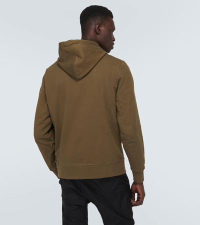 Shop Canada Goose Huron Cotton Hoodie In Green