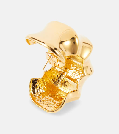 Shop Khaite Julius Medium 18kt Gold-plated Brass Earrings