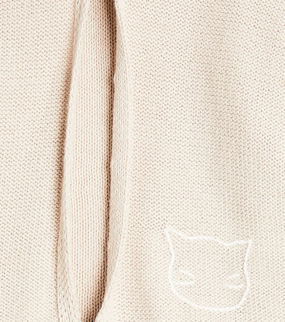 Il Gufo Baby Cotton Cardigan In Beige