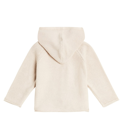 Il Gufo Baby Cotton Cardigan In Beige