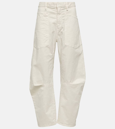 Shop Nili Lotan Shon High-rise Barrel-leg Jeans In White