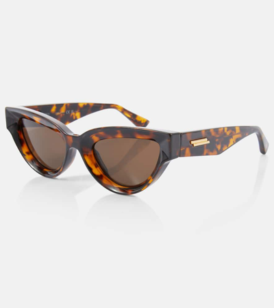 Bottega Veneta Womens Brown 6j000413 Bv1249s Cat Eye-frame Injected Sunglasses In Multicoloured