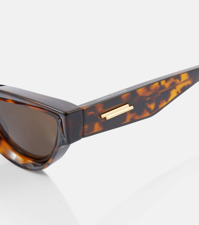 Bottega Veneta Womens Brown 6j000413 Bv1249s Cat Eye-frame Injected Sunglasses In Multicoloured