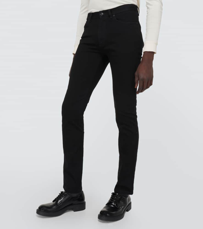 Zegna Jean Roccia En Lin Et Coton Extensible Taupe Foncé In Black