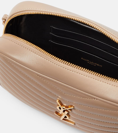 Saint Laurent Quilted Lou Camera Bag In Beige